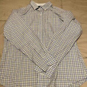 Izod Mens Long Sleeve Dress Shirt Large